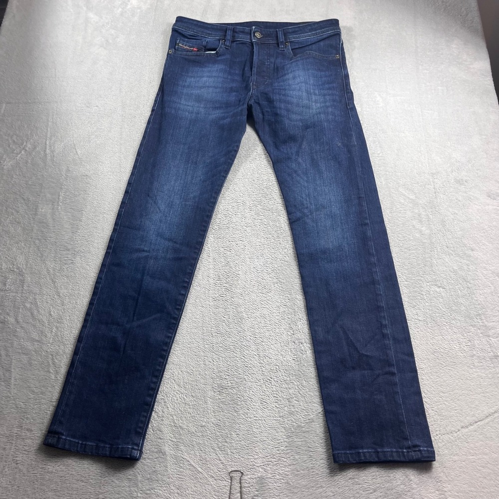 Diesel Buster Tapered Jeans Mens W32 L32 Dark Wash Blue RM035 Stretch Denim